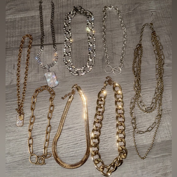 Gold/Silver Chain Necklace Bundle - Picture 1 of 4